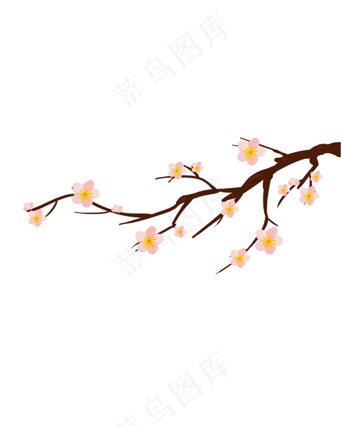 一枝梅花(2000X2500(DPI:300))psd模版下载
