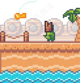 桥上象素怪物的象素插图