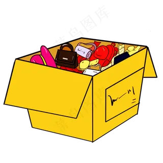 双十一电商促销满满的购物盒子