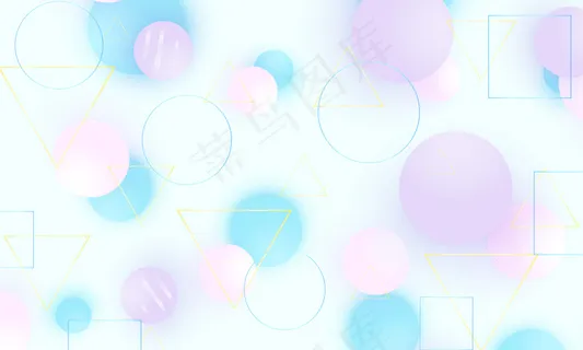 婴儿背景。柔和的蓝色图案。创意装饰。粉色，蓝色，紫色的球。有趣的概念。插图。可爱的婴儿背景。