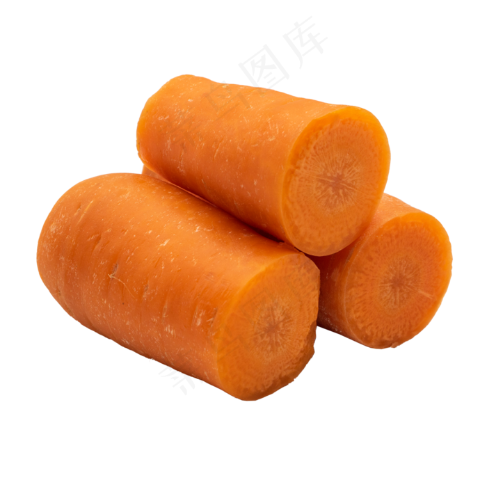 切开胡萝卜蔬菜