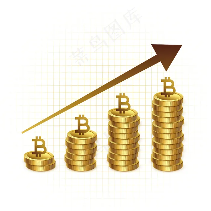 比特币增长图概念背景eps,ai矢量模版下载