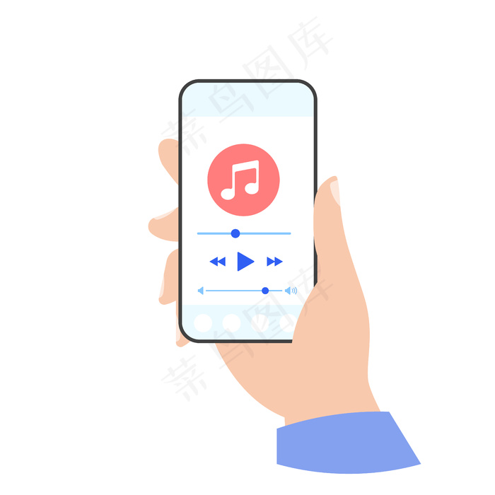 手持手机音乐播放器eps,ai矢量模版下载