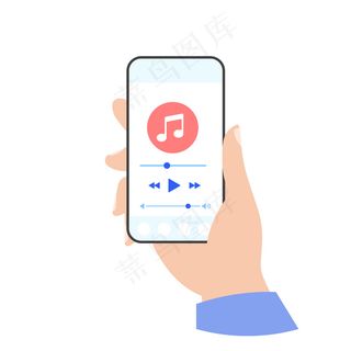 手持手机音乐播放器