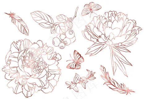 玫瑰金元素套装