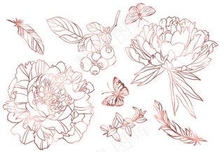 玫瑰金元素套装