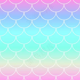 彩虹背景。美人鱼鳞片。