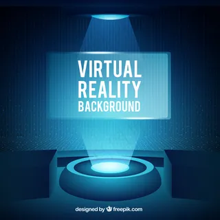 蓝色抽象虚拟现实背景