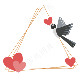 七夕简约风喜鹊边框