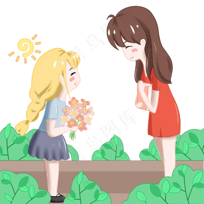 教师节手绘老师学生(2000X2000(DPI:300))psd模版下载
