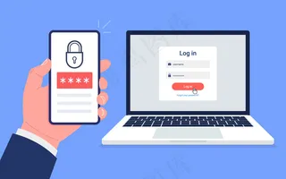 两步认证。智能手机和计算机安全登录或登录。