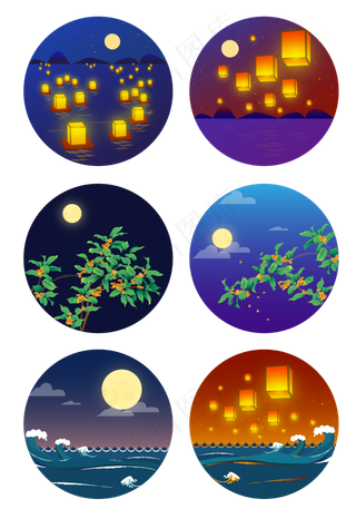 中秋节矢量元素合集