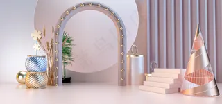 小清新风格电商banner场景