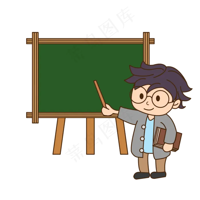 手绘矢量教师节老师人物形象ai矢量模版下载