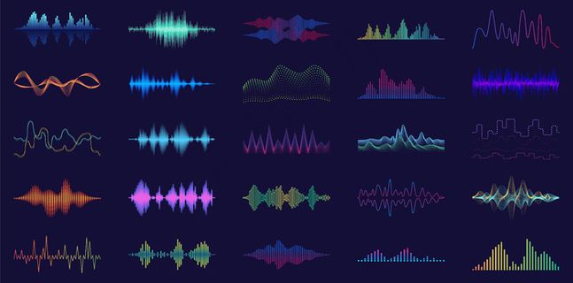 声波卡通设置图标。