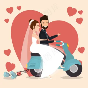 《摩托阿凡达》中的新婚夫妇