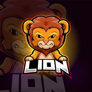 狮子吉祥物电子竞技标志设计