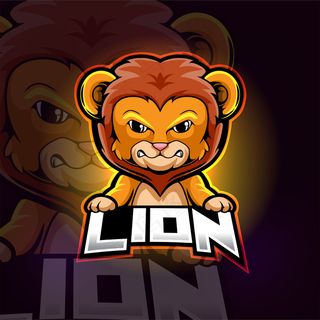 狮子吉祥物电子竞技标志设计
