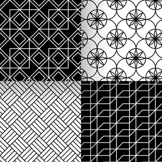 黑白几何图案系列