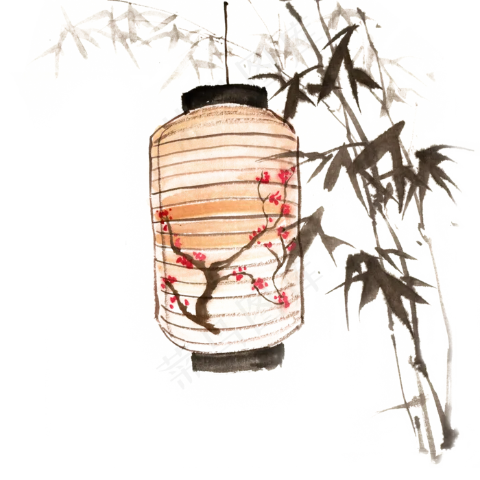 冬季元旦灯笼(4724X4724(DPI:300))psd模版下载