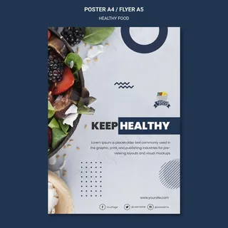 健康食品海报模板
