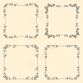 装饰性复古镜框套装