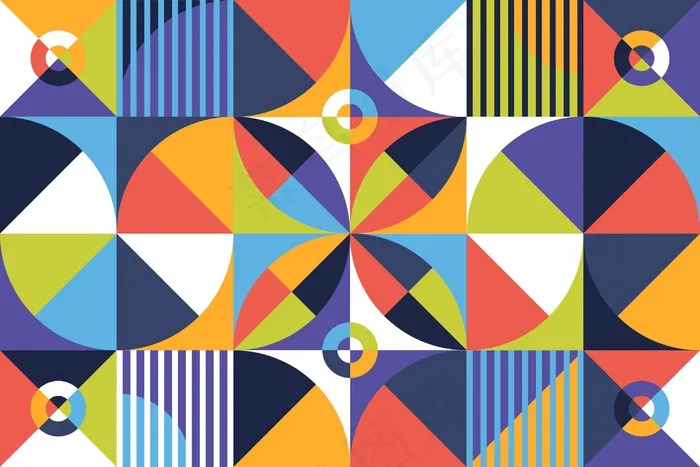 几何壁画eps,ai矢量模版下载