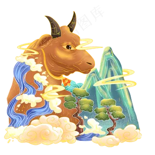 2021年国潮中国风春节牛年