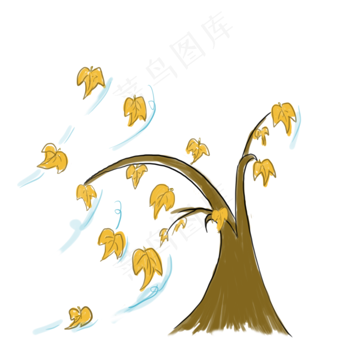 秋叶舞动(2000*2000px 300 dpi )ai矢量模版下载