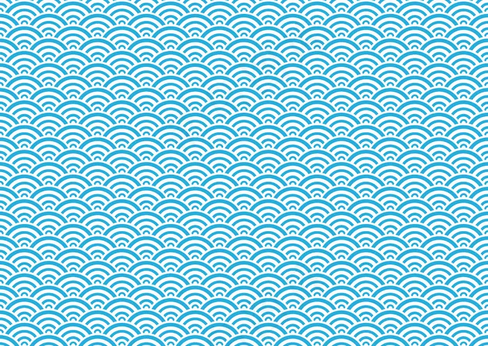 日本无缝矢量复古波浪图案eps,ai矢量模版下载