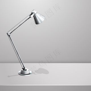 桌子上的台灯。白色空背景。物体和设备，电聚光灯，