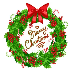 冬青树圣诞花环
