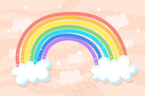 手绘彩虹概念