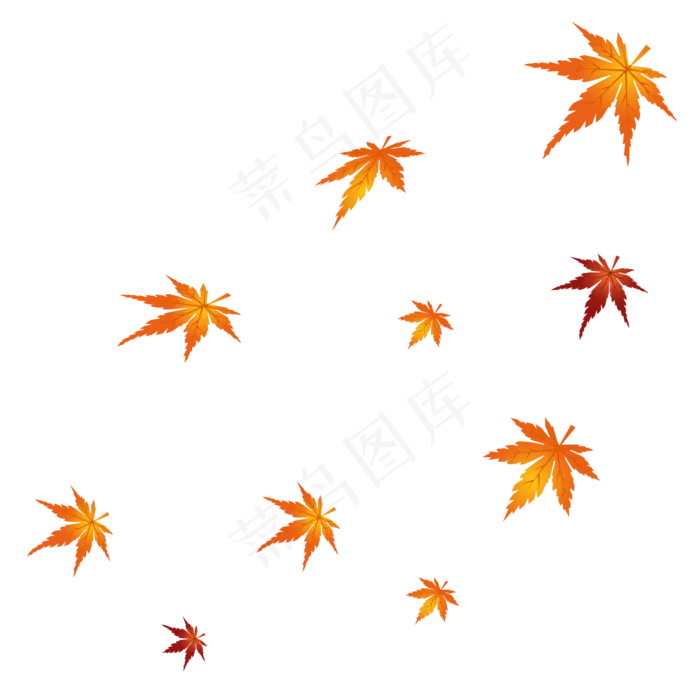 秋天枫叶漂浮(2000*2000px 300 dpi )ai矢量模版下载
