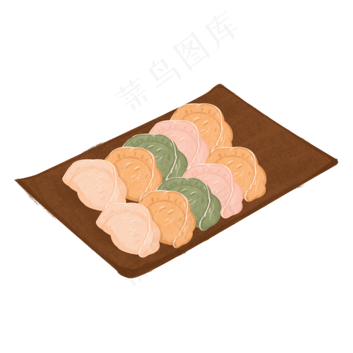 美味的水饺卡通元素(2000X2000(DPI:300))psd模版下载