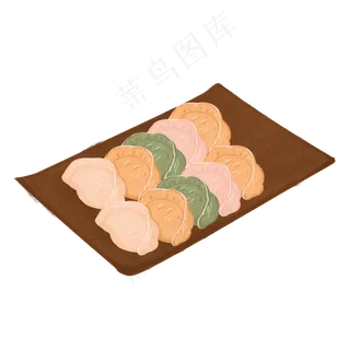 美味的水饺卡通元素