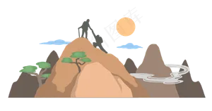 重阳节登高爬山