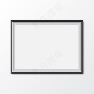 带阴影的优雅相框。矢量图解