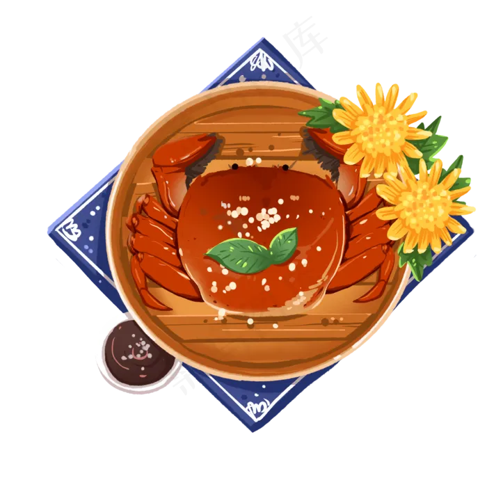中秋节蒸笼里的大闸蟹(2000X2000(DPI:300))psd模版下载