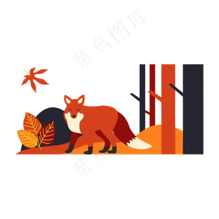 树林动物狐狸
