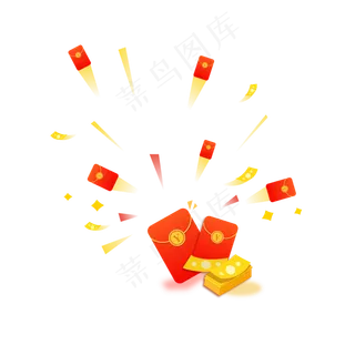 矢量钱币红包雨
