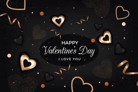 金色情人节背景