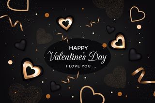 金色情人节背景