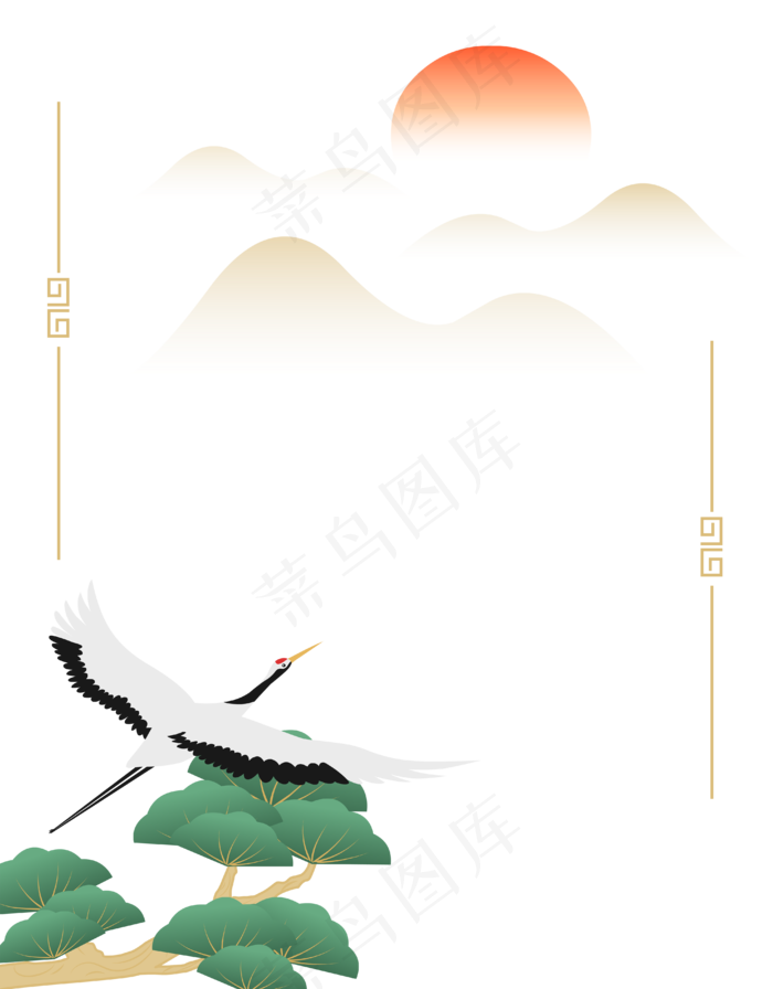 素色中国风重阳节(2000X2000(DPI:300))ai矢量模版下载