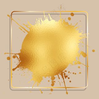 抽象的背景与金色框架的金箔飞溅