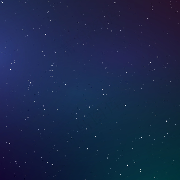 星空颜色背景。漆黑的夜空。有着闪亮星星的无限空间。矢量