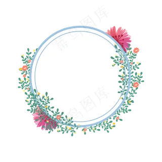矢量手绘花环花边