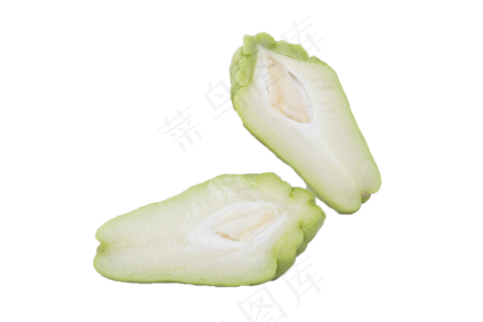 被切开的美味佛手瓜