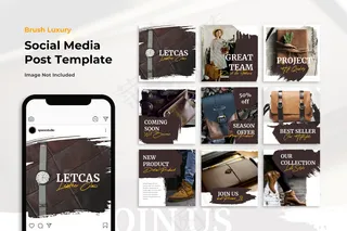 奢侈品刷店社交媒体横幅banner模板