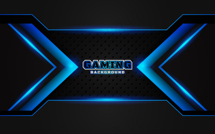 抽象的未来黑色和蓝色游戏背景
